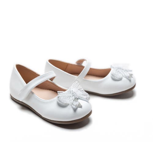 Tulleen Charlotte Ribbon Flats In White