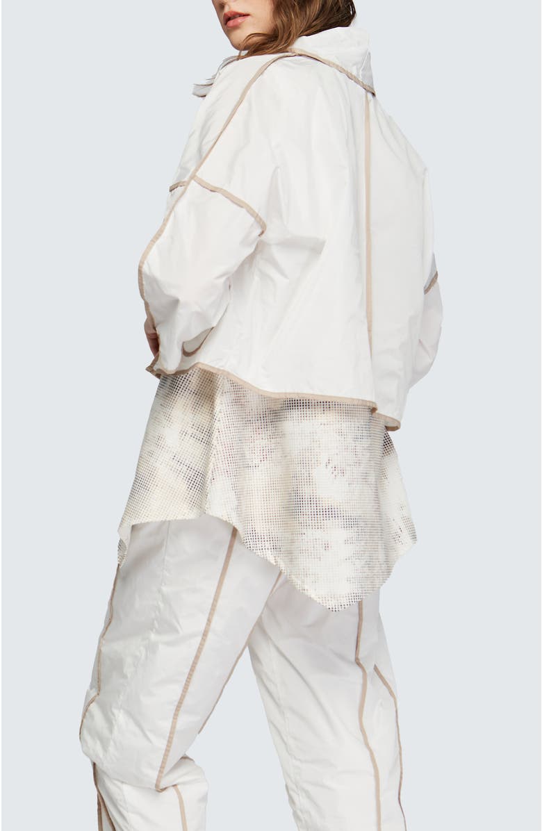 LUUKAA Astrid Short Memory Taffeta Jacket, Alternate, color, Ecru