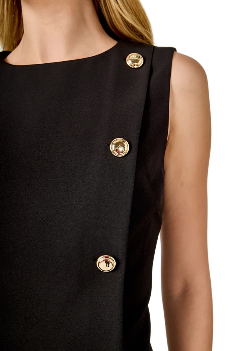 Endless Rose Side Button Minidress, Alternate, color, Black