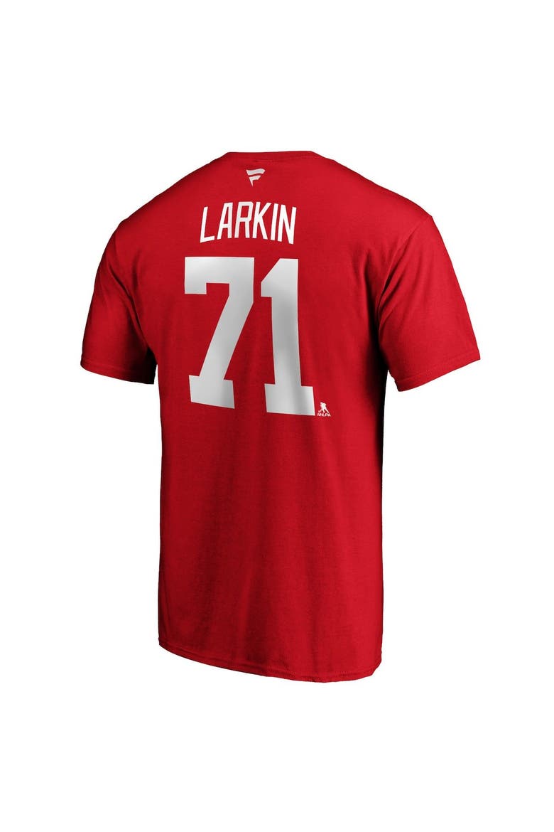 Men's Fanatics Branded Dylan Larkin Red Detroit Red Wings Team Authentic Stack Name & Number T-Shirt, Alternate, color, Red