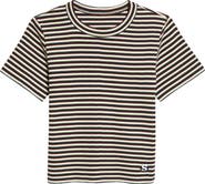 Sacai Stripe Rib Cotton T-Shirt