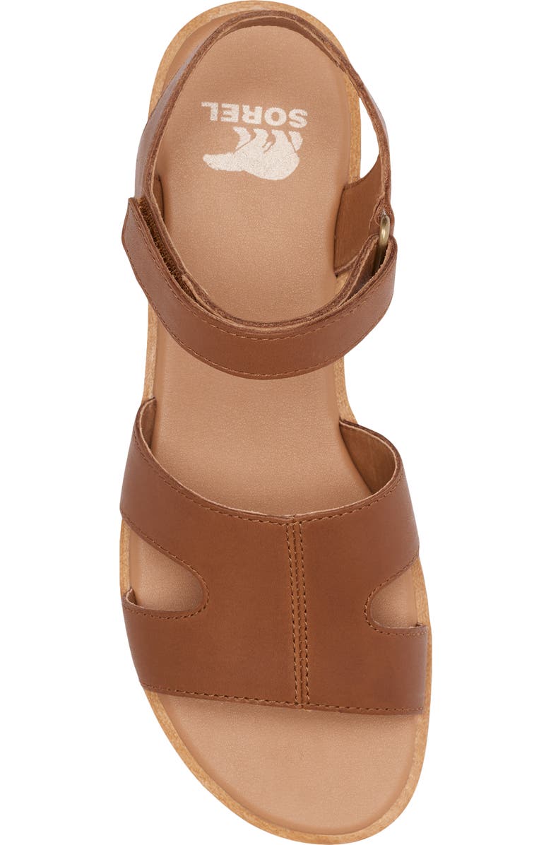 SOREL Ella III Ankle Strap Sandal, Alternate, color, Velvet Tan/ Gum 2