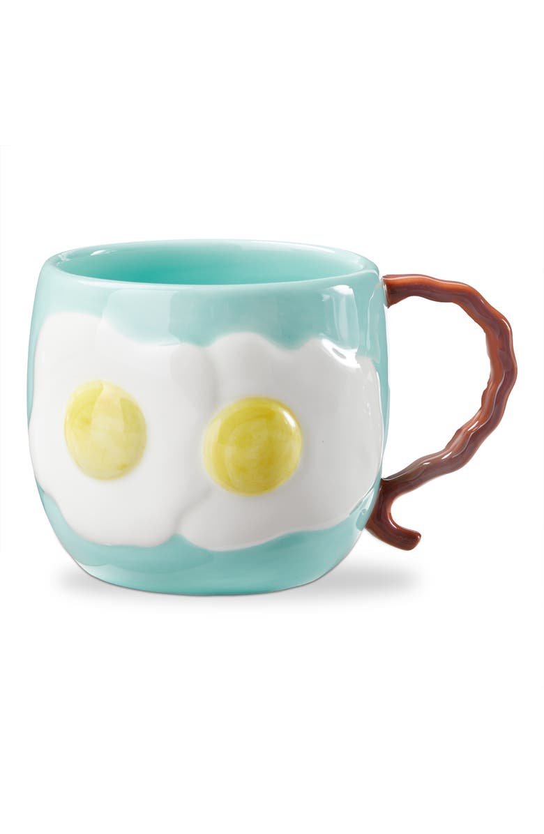 tag Bacon & Eggs Earthenware Mug Multi 21 oz 4.66x6x3.9 in, Main, color, Multicolored
