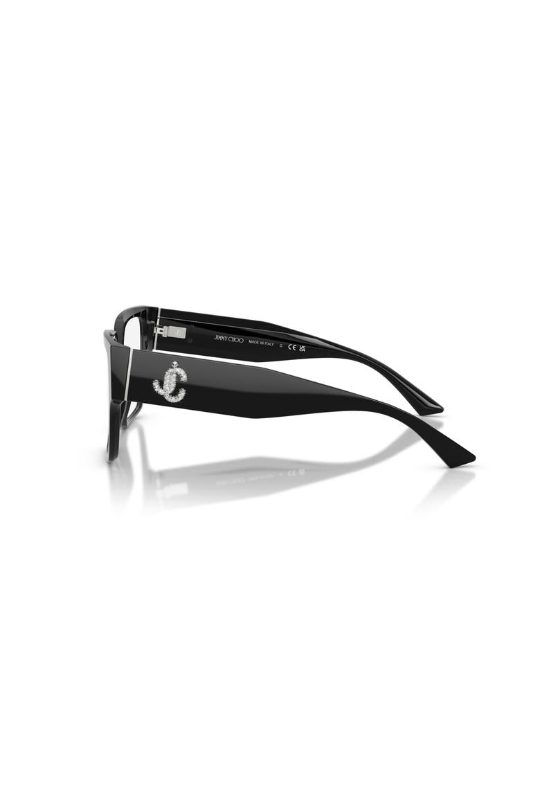 55mm Square optical glasses, Alternate, color, Black