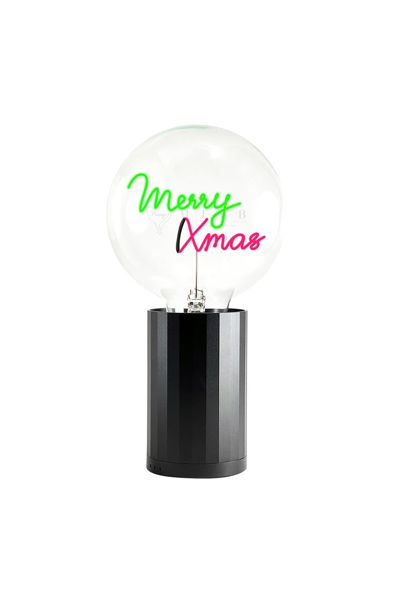 MITB Merry Xmas Portable Table Lamp, Main, color, Black