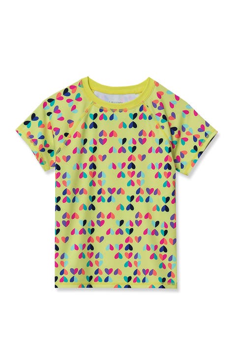 Girls Graphic Mock Neck UPF 50 Sun Protection Rash Guard