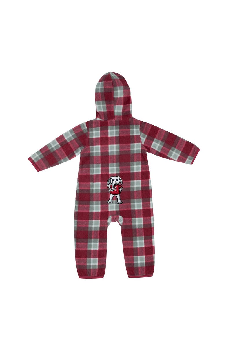 COLOSSEUM Infant Colosseum Crimson/Gray Alabama Crimson Tide Farays Plaid Full-Zip Hoodie Jumper, Alternate, color, 