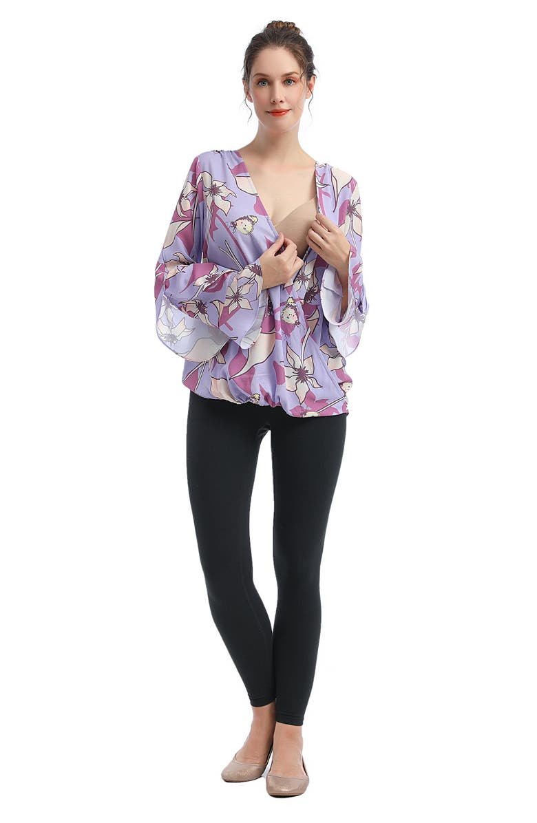 Kimi and Kai Adna Maternity/Nursing Crepe Blouse, Alternate, color,