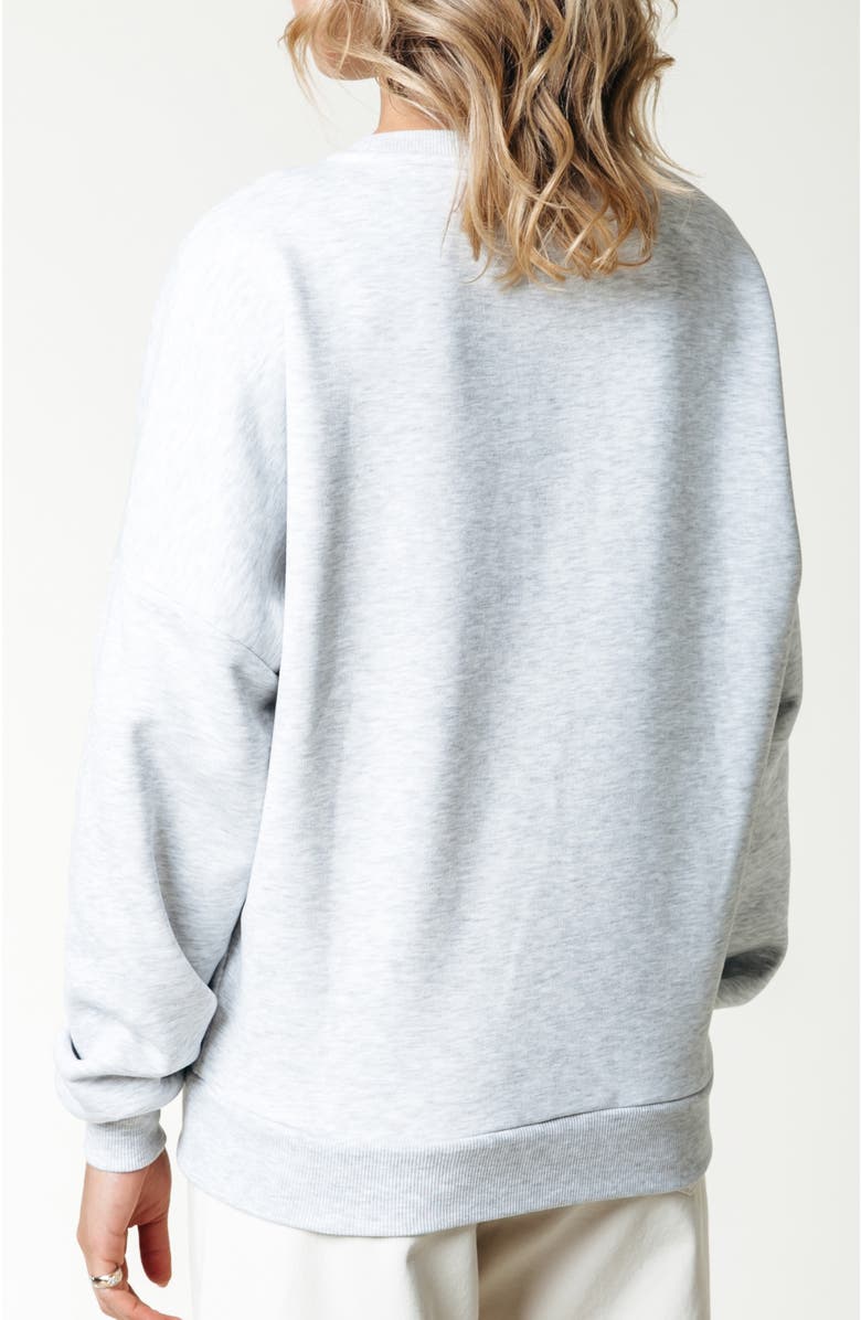 Colourful Rebel Racer Logo Dropped Shoulder Sweat, Alternate, color, Light Grey