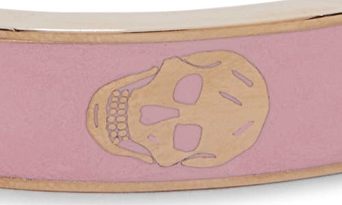 Alexander Mcqueen Mcqueen Thin Skull Enamel Cuff Bracelet