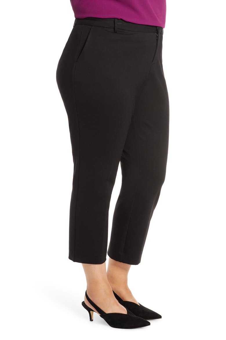 Tech Ponte Skinny Ankle Pants, Alternate, color, RICH BLACK