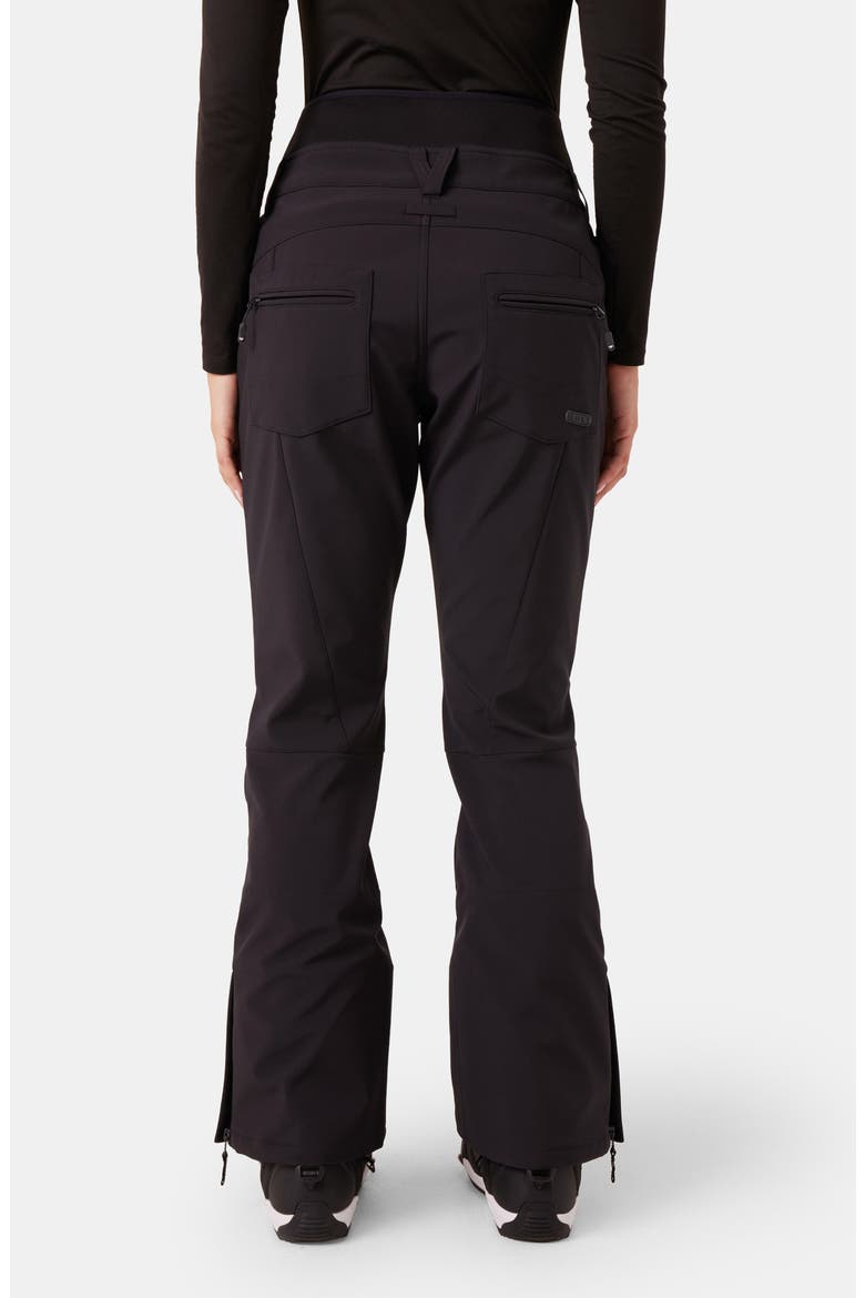Rising High Waterproof Shell Snow Pants, Alternate, color, BLACK