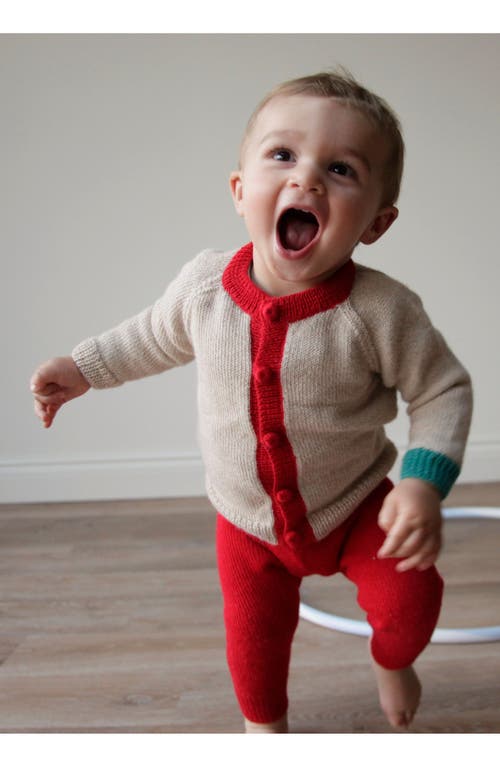 Vild House Of Little Baby Alpaca Cardigan, Multi Colour Block In Multicolor