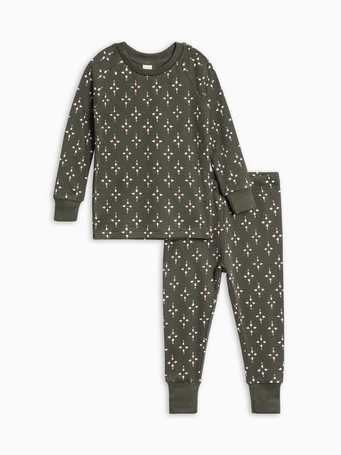 Organic Holiday 2 Piece Long Sleeve Jammie Set (Baby)