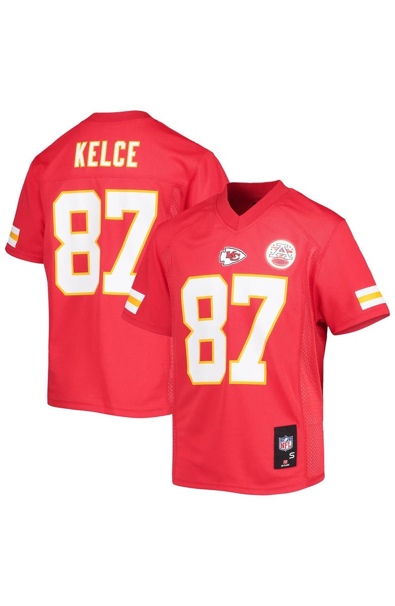Outerstuff Youth Travis Kelce Red Kansas City Chiefs Replica Player Jersey, Alternate, color, 