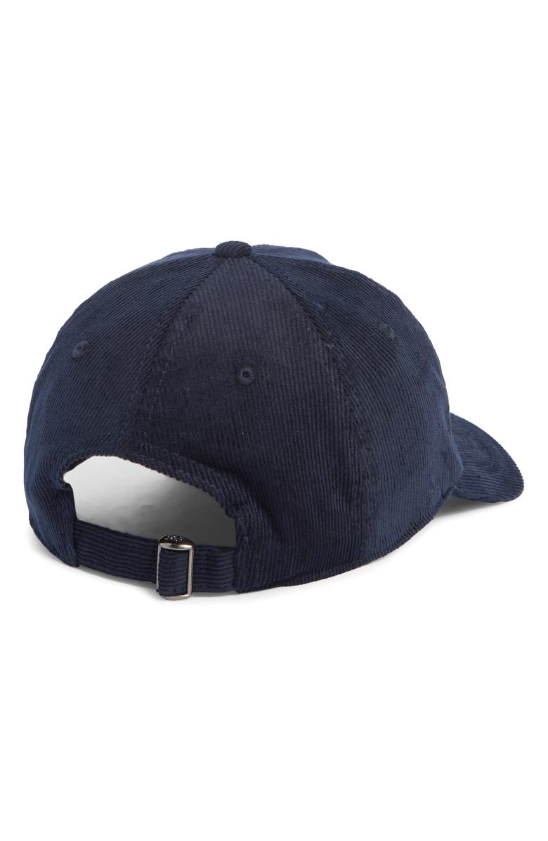 Sporty & Rich SOHO Wellness Corduroy Baseball Cap, Alternate, color, Dark Navy