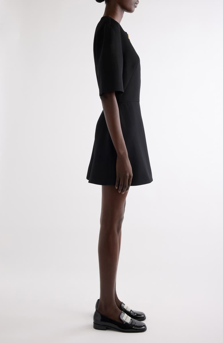 Givenchy Cocoon Wool Grain de Poudre Minidress, Alternate, color, Black