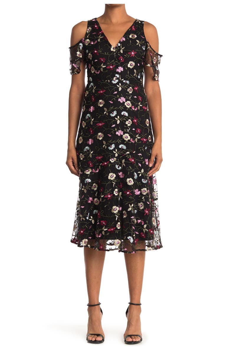 Sam Edelman Embroidered Mesh Maxi Dress | Nordstromrack