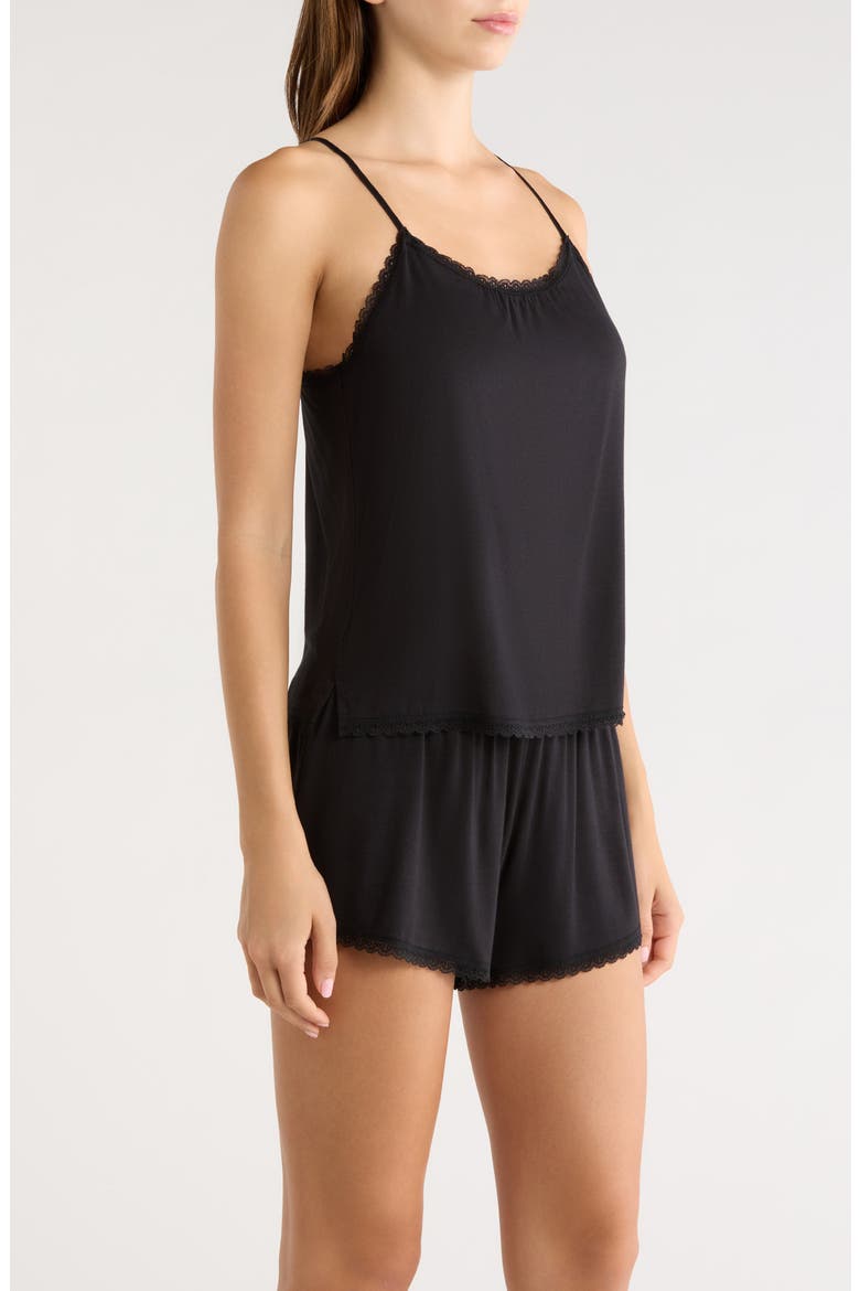 All American Shortie Pajamas, Alternate, color, BLACK