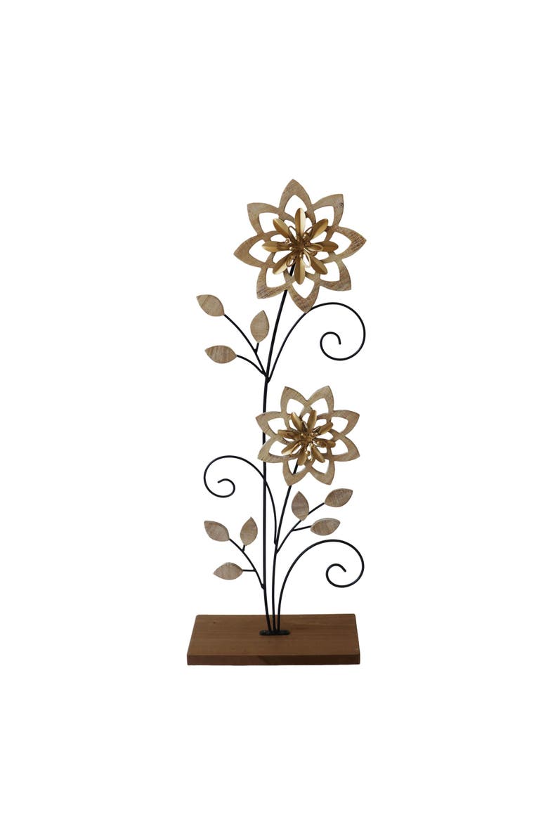 Standing Flower Decor, Main, color, Brown