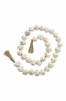 WILLOW ROW Bohemian White Ceramic Garland