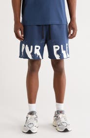 PURPLE BRAND Cotton Fleece Shorts