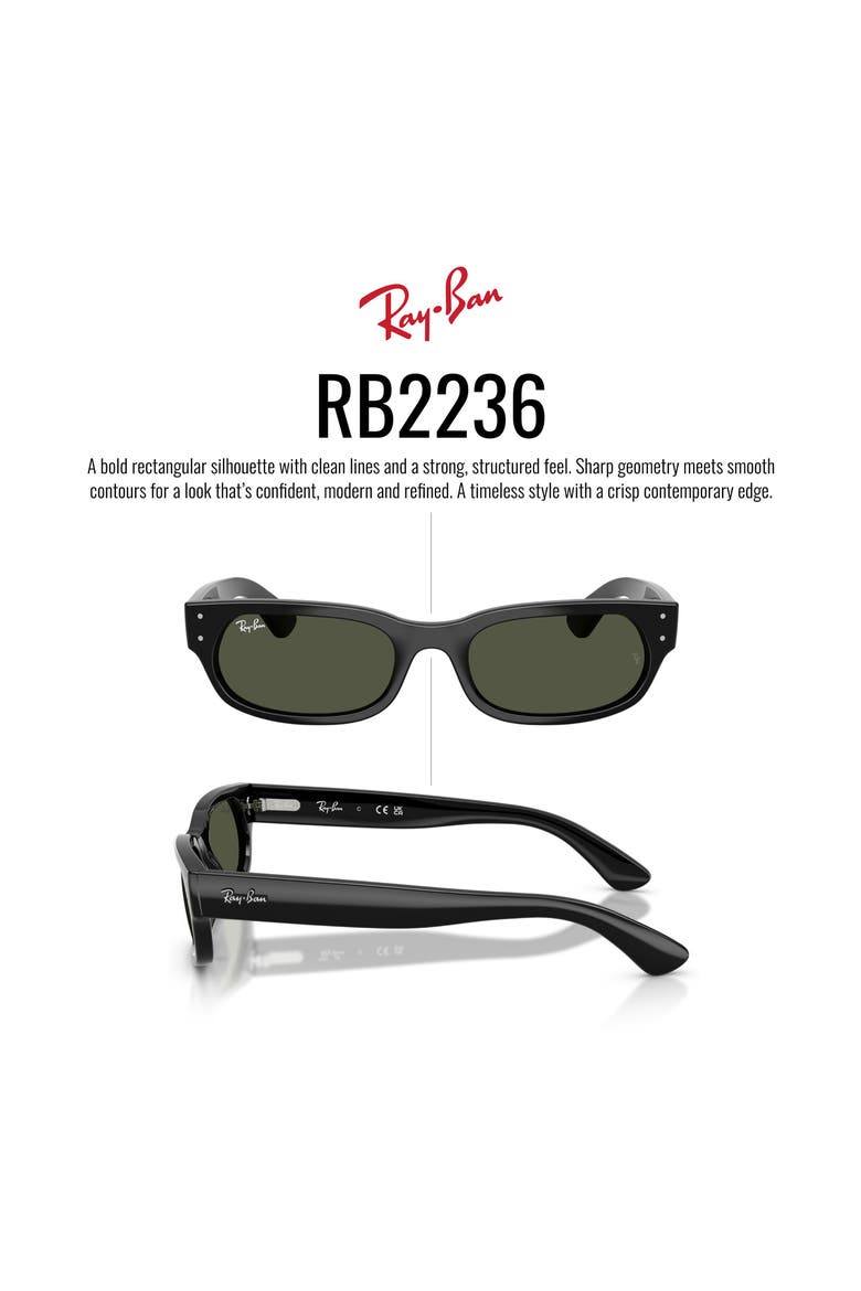 RB2236 54mm Oval Sunglasses, Alternate, color, HAVANA / DARK GREY