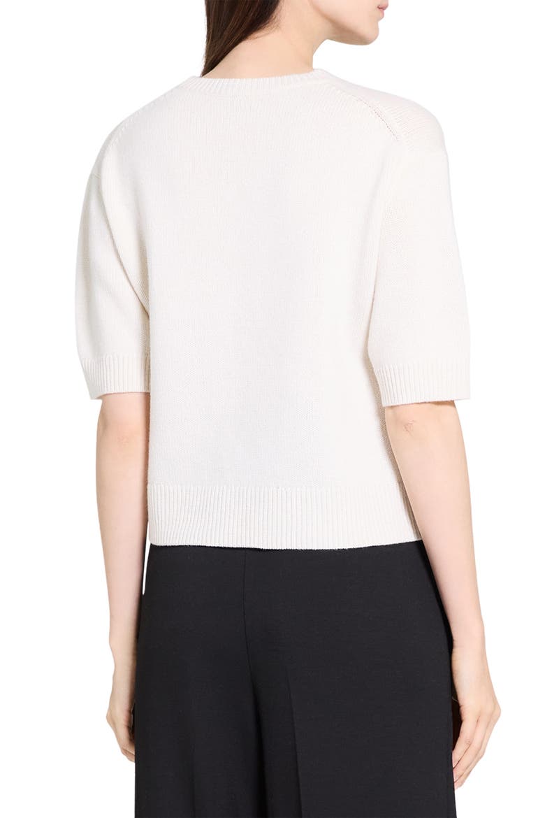 Short Sleeve Cashmere Sweater, Alternate, color, IVORY
