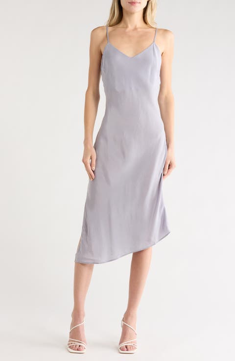 Asymmetric Midi Slipdress