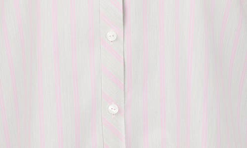 Foxcroft Stripe Boyfriend Button-up Shirt In Gray