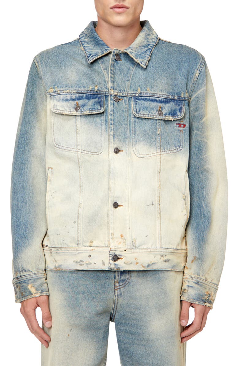 DIESEL<sup>®</sup> D-Barcy Cotton Denim Jacket, Main, color,