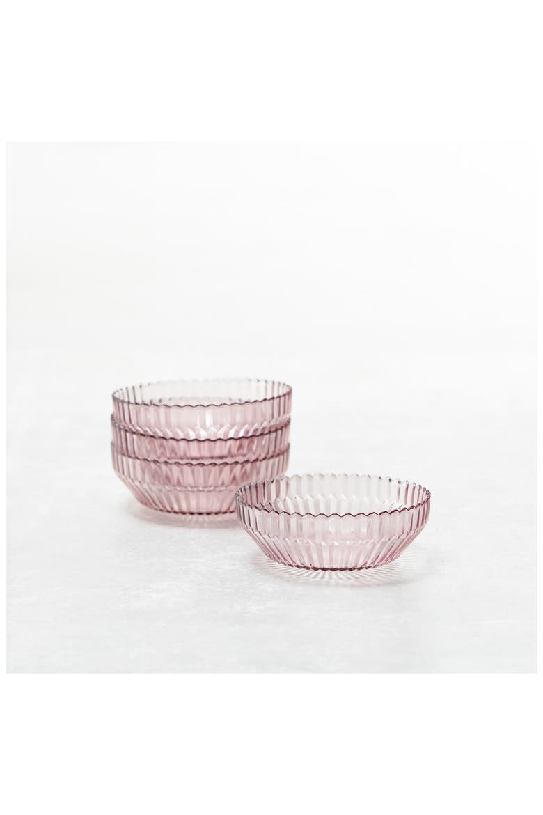 Archie Set of 4 Pink Cereal Bowls, Alternate, color, PINK