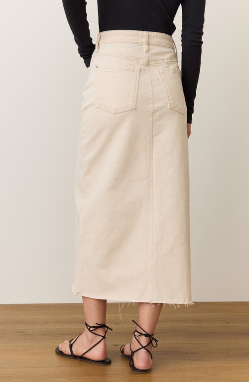 Marine Layer Fawn Denim Midi Skirt In Natural