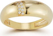 CHLOE AND MADISON 14K Gold Plated Sterling Silver Dome Ring