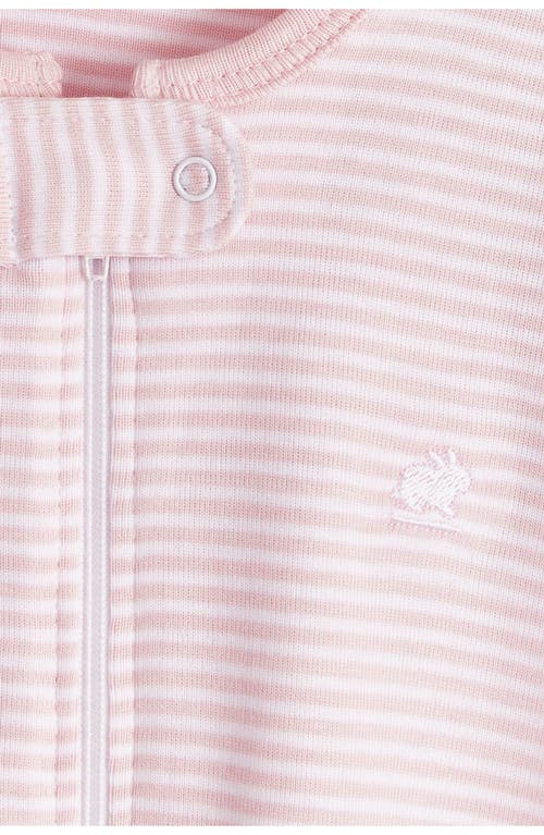 Babycottons Woods Ray Double Zip Footie In Pink