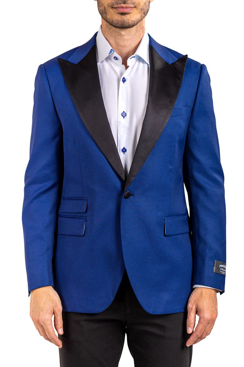 Ascencion Satin Lapel Sport Coat, Main, color, BLUE