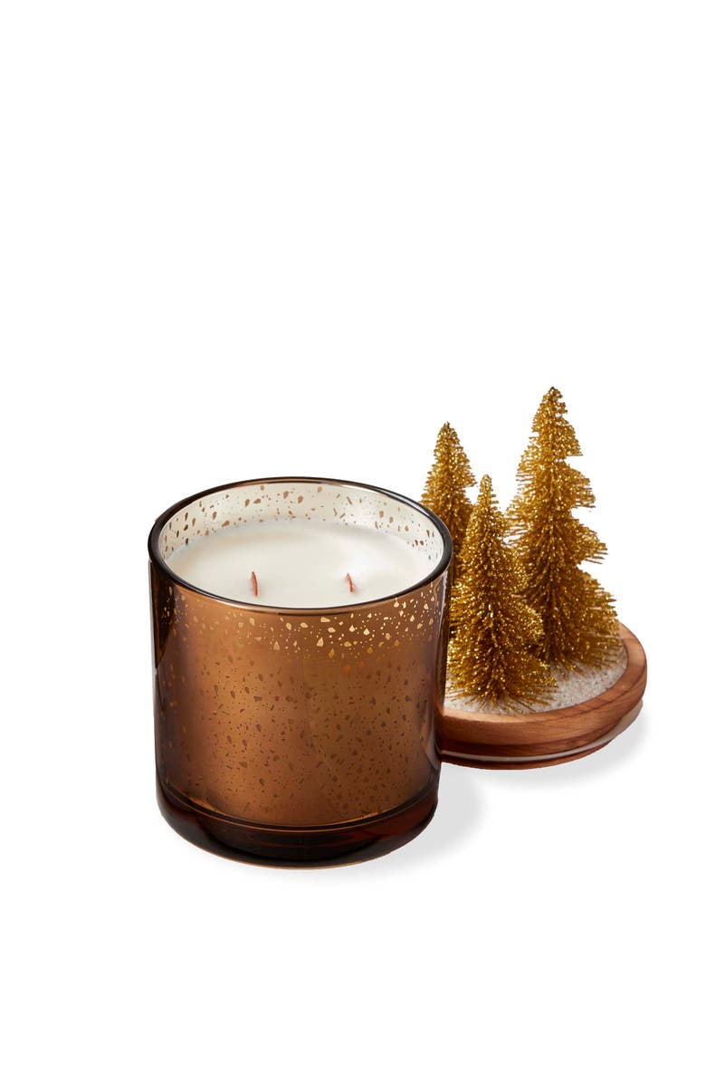 tag Snowcap Bottle Brush Candle Scented Jar Candle for Christmas, Main, color, Gold