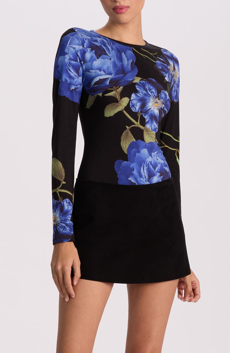 Alice + Olivia Delaina Floral T-Shirt, Main, color, Los Love