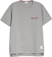 Thom Browne Stripe Trim Pocket T-Shirt