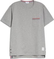 Thom Browne Stripe Trim Pocket T-Shirt