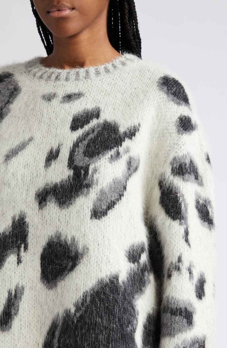 Stella McCartney Brushed Horse Spot Jacquard Virgin Wool & Alpaca Blend Sweater, Alternate, color,