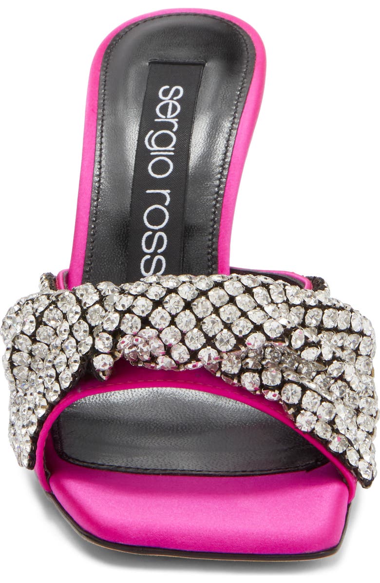 Sergio Rossi Crystal Embellished Slide Sandal, Alternate, color,