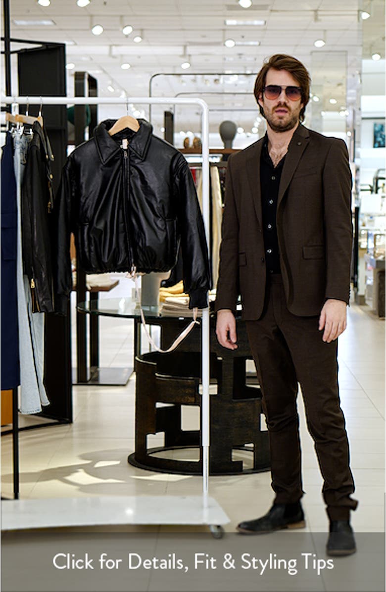 Sante Faux Leather Bomber Jacket, sales video thumbnail