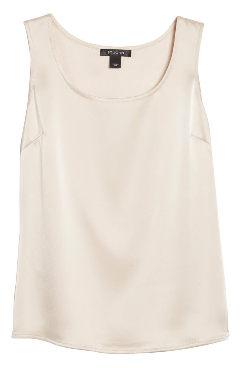 ST. JOHN Collection Liquid Satin Tank, Alternate, color, Chmg Champagne