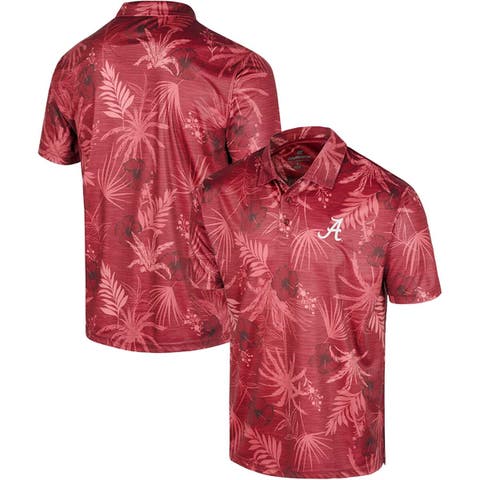 Men's Colosseum Crimson Alabama Crimson Tide Big & Tall Palms Polo