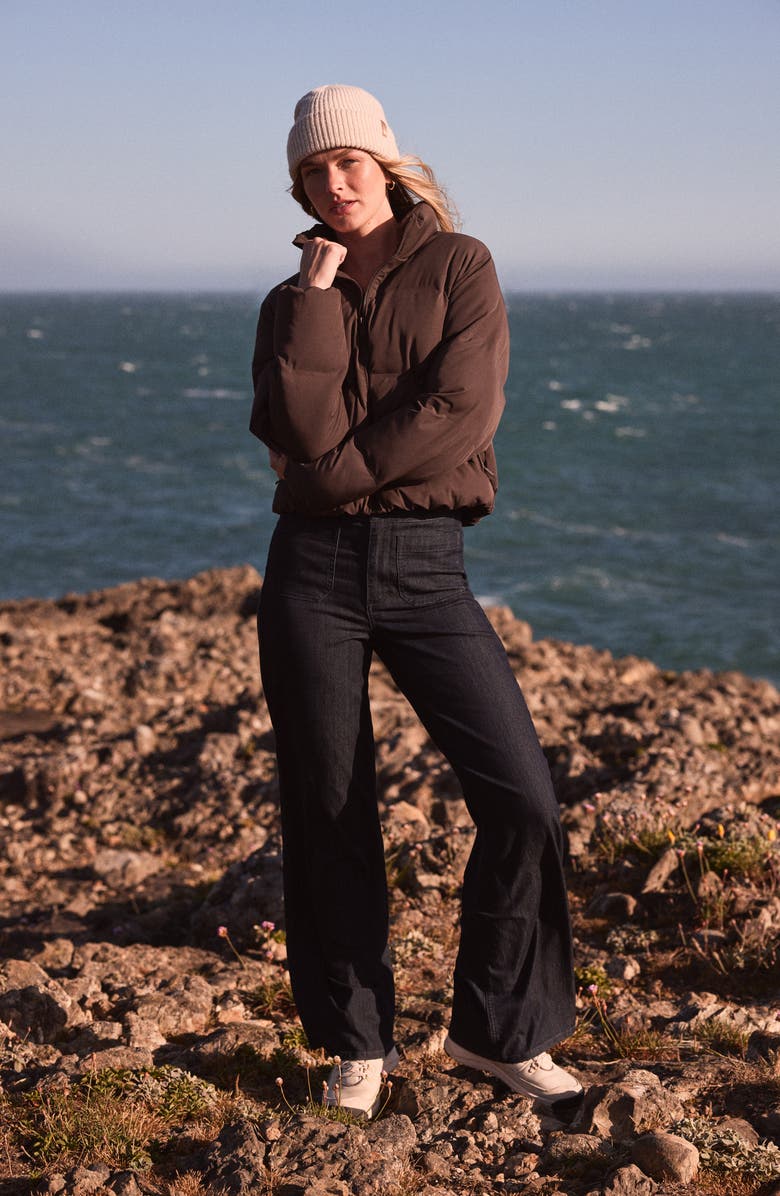 TravisMathew Moontide Bonded Puffer Jacket, Alternate, color, Coffee Grounds