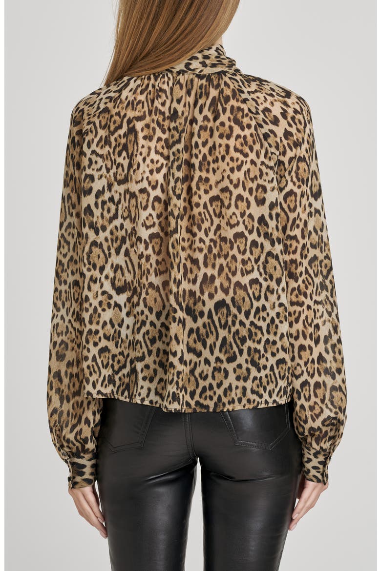 x Sara Walker Leopard Georgette Blouse, Alternate, color, LEOPARD