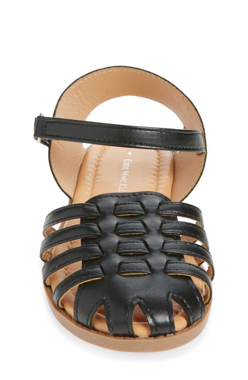 Extreme By Eddie Marc Kids' Basket Weave Sandal In Black