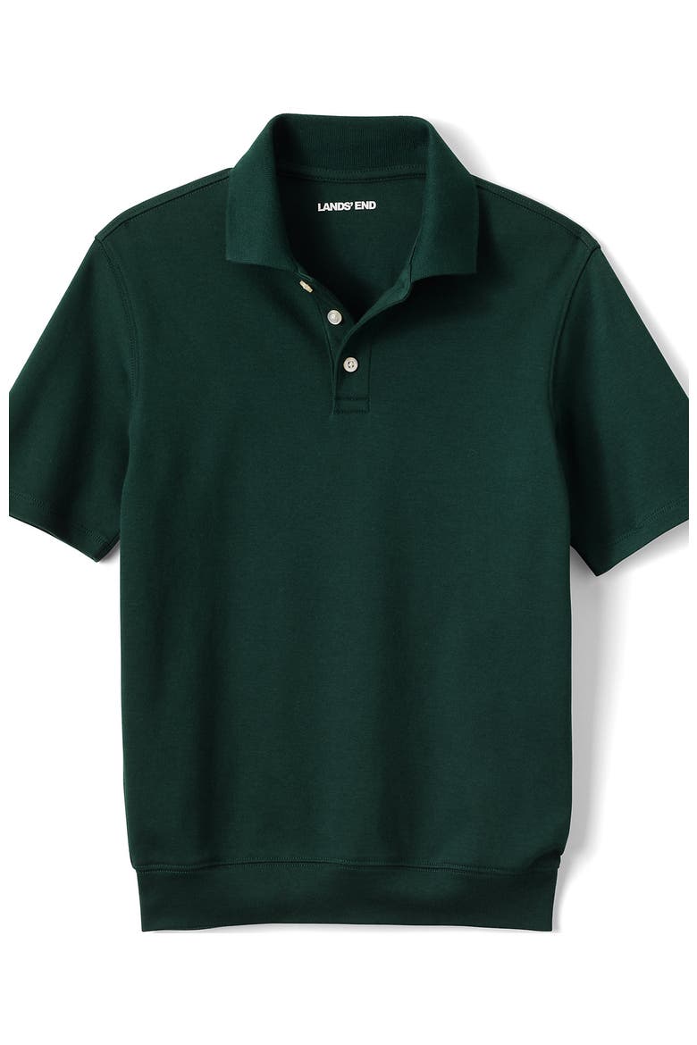School Uniform Big Kids Short Sleeve Banded Bottom Polo Shirt, Alternate, color, Evergreen