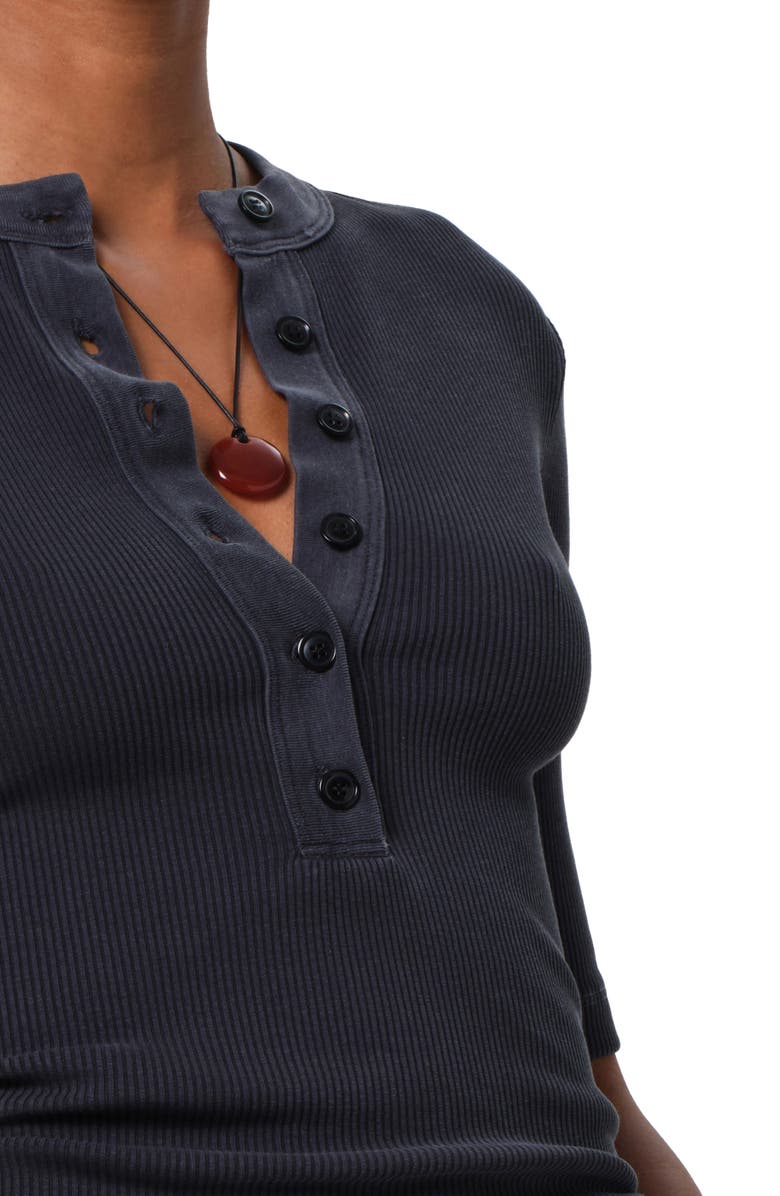 Citizens of Humanity Nali Rib Henley, Alternate, color, Charcoal